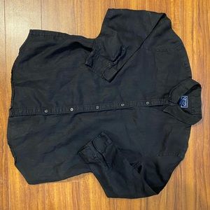 Long sleeve black button down